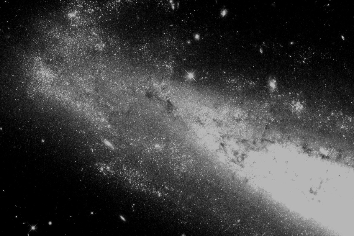 Genesis — galaxy field in monochrome